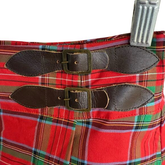 Vtg Lilly Pulitzer Red Plaid Skirt Skort Belt White Label Sz 6 Short Schoolgirl - Picture 2 of 9